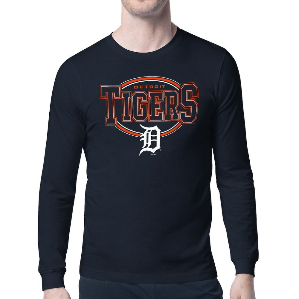 Detroit Tigers Starter Team Track Graphic Long Sleeve T-Shirt for sale