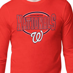 Washington Nationals Starter Team Track Graphic Long Sleeve T-Shirt Outlet