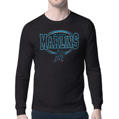 Miami Marlins Starter Team Track Graphic Long Sleeve T-Shirt Sale