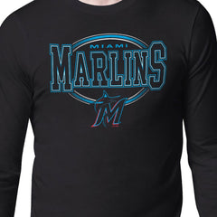 Miami Marlins Starter Team Track Graphic Long Sleeve T-Shirt Sale