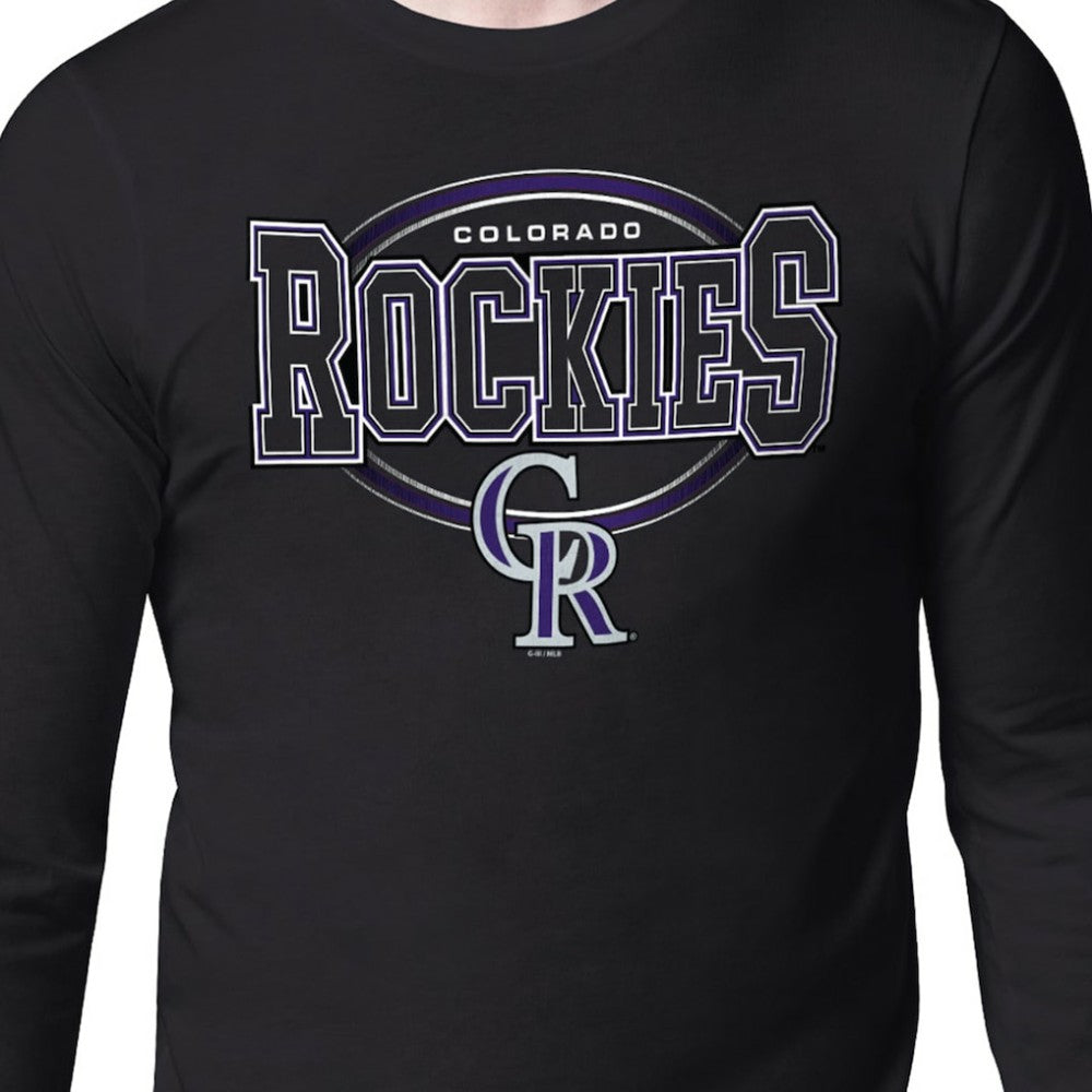 Colorado Rockies Starter Team Track Graphic Long Sleeve T-Shirt Near Me