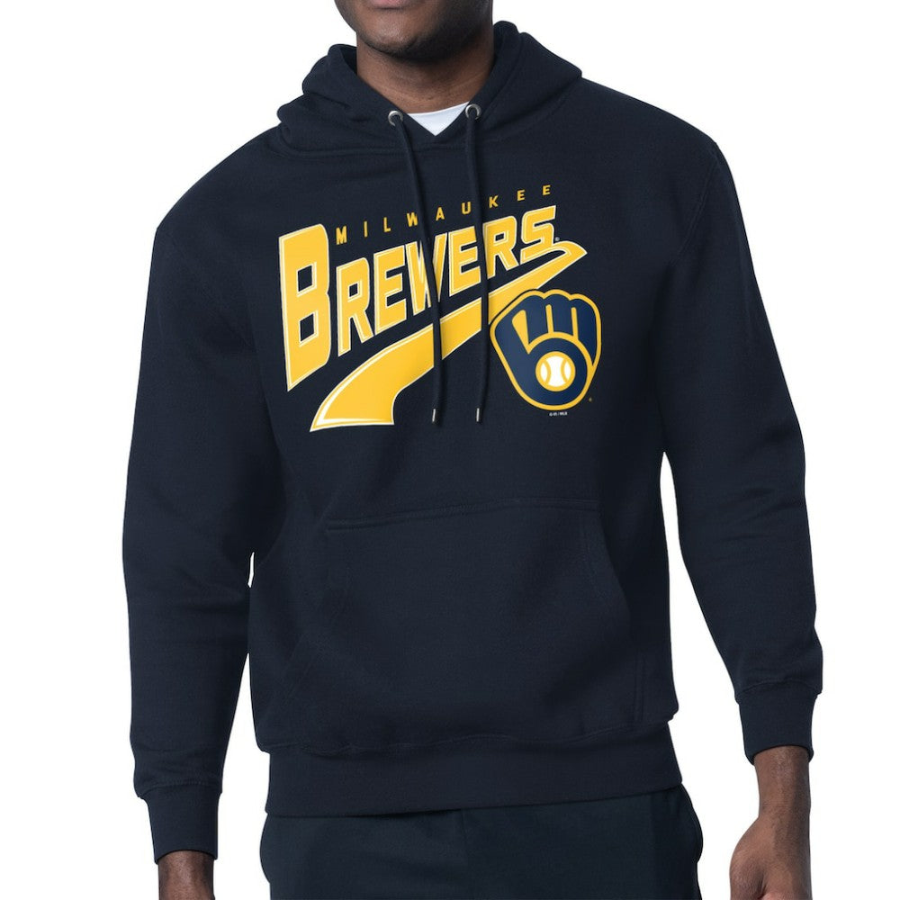 Milwaukee Brewers Starter Modern Tailsweep Fleece Tri-Blend Pullover Hoodie Online