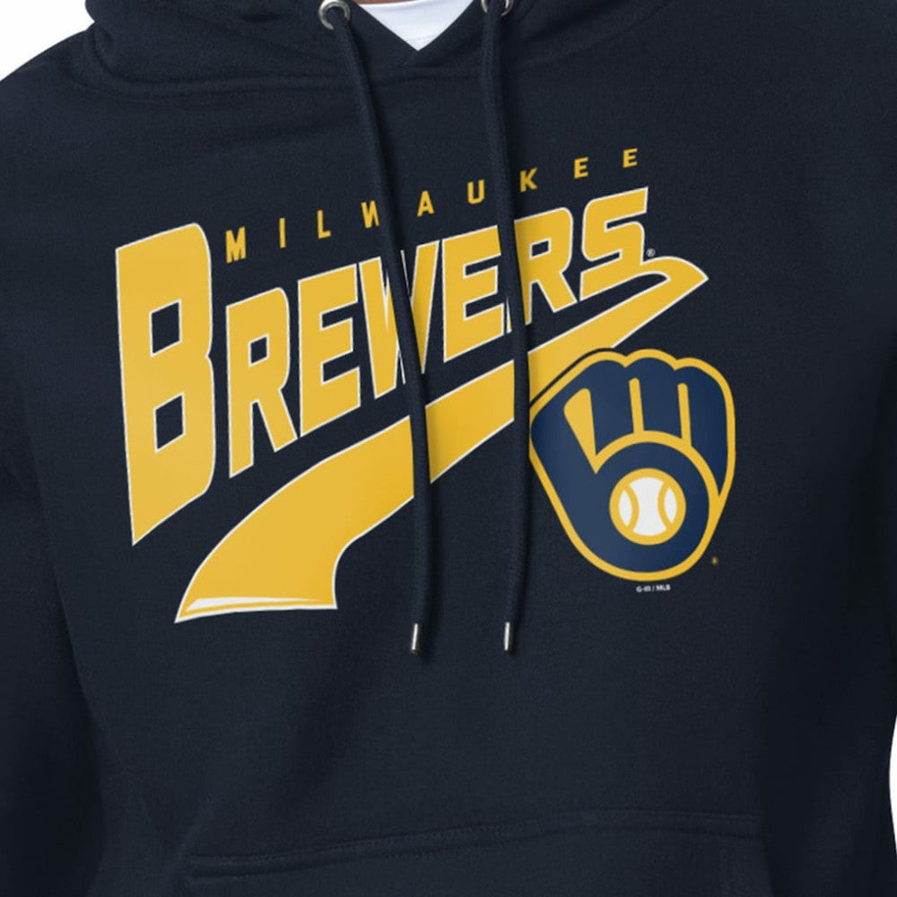 Milwaukee Brewers Starter Modern Tailsweep Fleece Tri-Blend Pullover Hoodie Online