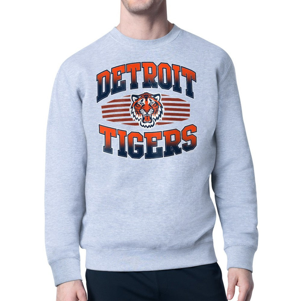 Detroit Tigers Starter Team Grit Graphic Fleece Pullover Sweatshirt Sale