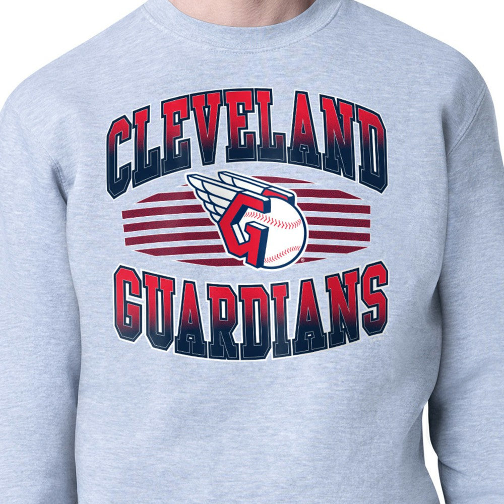 Cleveland Guardians Starter Team Grit Graphic Fleece Pullover Sweatshirt Online