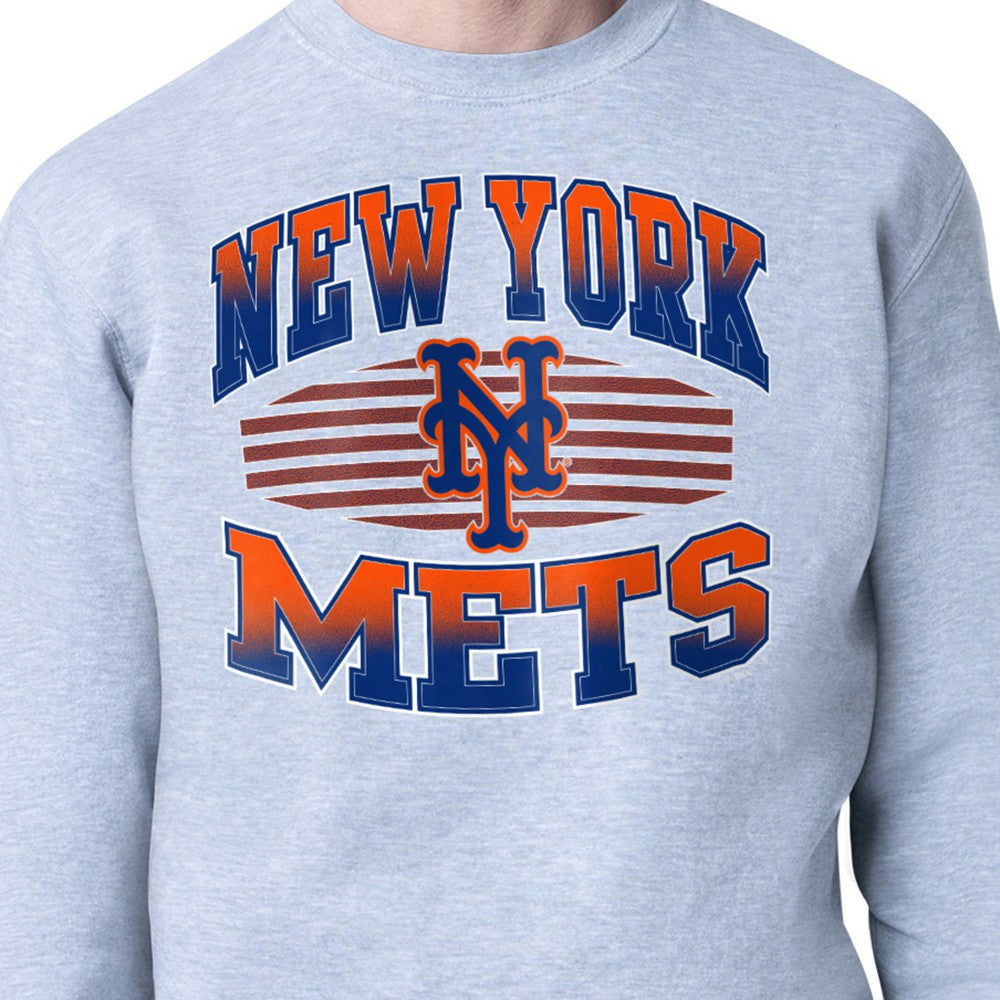 New York Mets Starter Team Grit Graphic Fleece Pullover Sweatshirt Sale