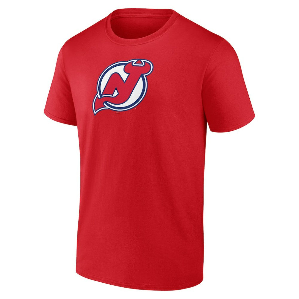 New Jersey Devils Primary Logo T-Shirt - Red | NHL Clearance