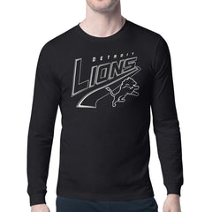 Detroit Lions Starter Modern Tailsweep Graphic Long Sleeve T-Shirt - Black - NFL