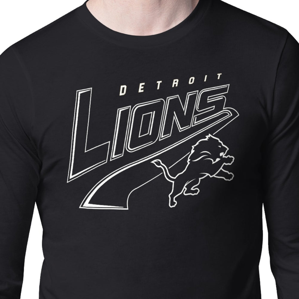 Detroit Lions Starter Modern Tailsweep Graphic Long Sleeve T-Shirt - Black - NFL