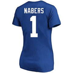 Malik Nabers New York Giants Women's Plus Size Name & Number T-Shirt - Royal - Fanatics