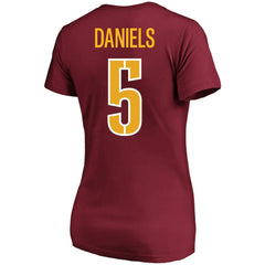 Jayden Daniels Washington Commanders Women's Plus Size Name & Number T-Shirt - Burgundy - Fanatics