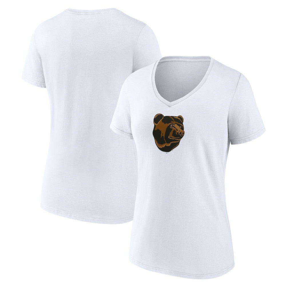 Boston Bruins Women's Primary Logo V-Neck T-Shirt - White | NHL near me