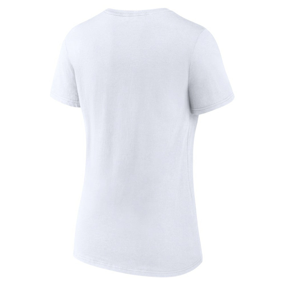 Boston Bruins Women's Primary Logo V-Neck T-Shirt - White | NHL near me
