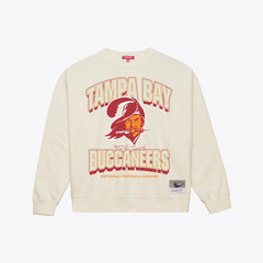 Tampa Bay Buccaneers Women's Tonal Arch Sweatshirt - Cream - Mitchell & Ness