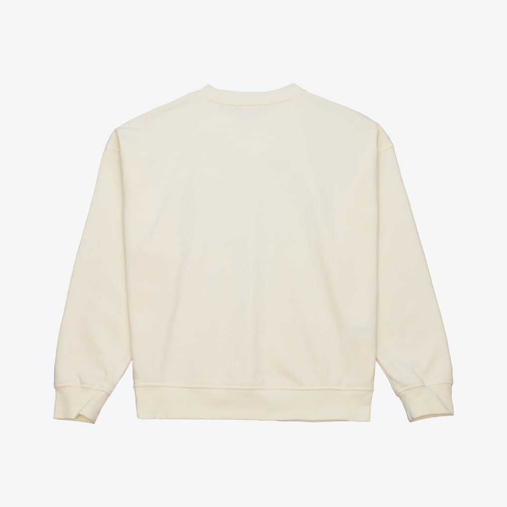 Miami Dolphins Women's Tonal Arch Sweatshirt - Cream - Mitchell & Ness