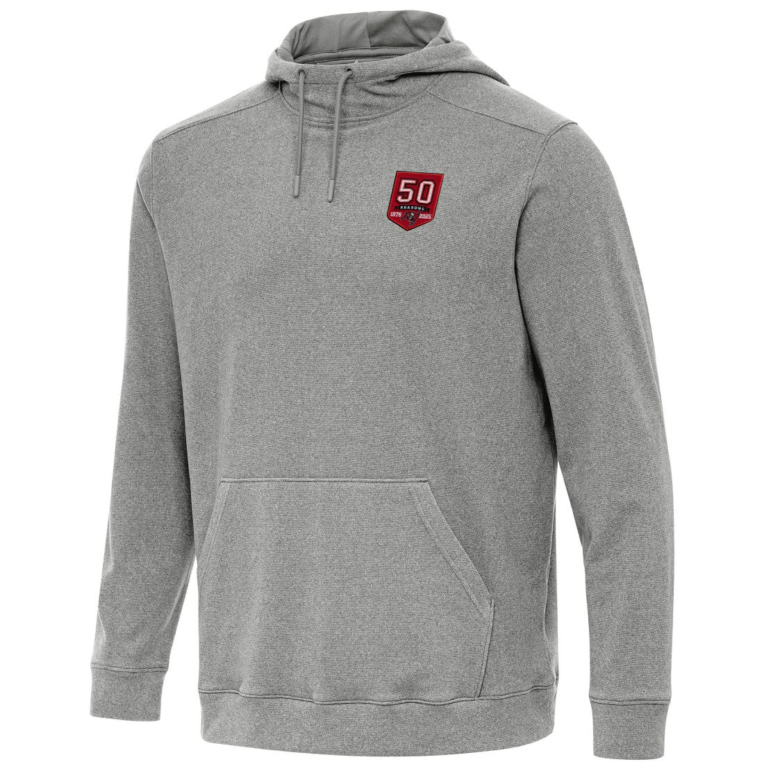 Tampa Bay Buccaneers Antigua 50th Season Cloud Hoodie - Heather Black - NFL