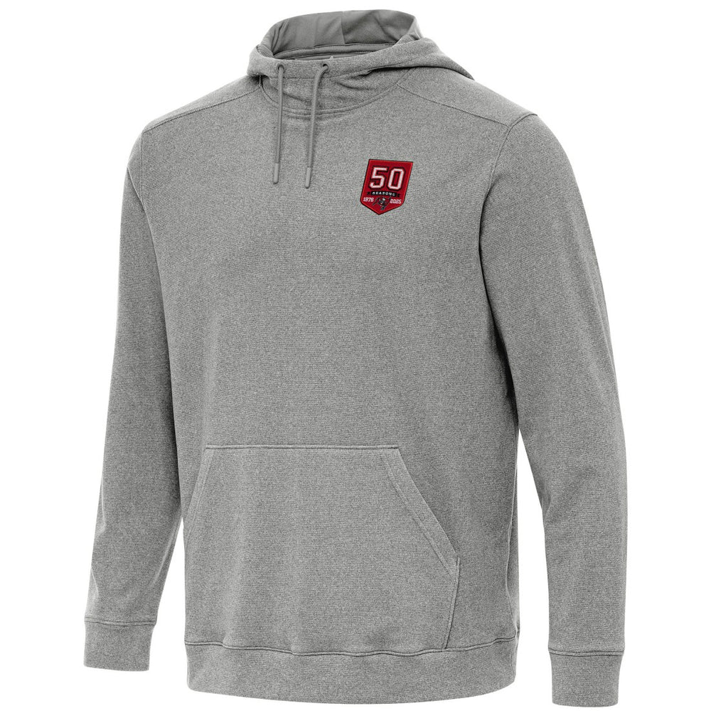 Tampa Bay Buccaneers Antigua 50th Season Cloud Hoodie - Heather Black - NFL