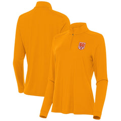 Tampa Bay Buccaneers Antigua Women's 50th Season Intent Quarter-Zip Sweatshirt - Orange - NFL