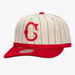 Cincinnati Reds Mitchell & Ness Unisex Vintage Ground Melton Wool Pinstripe Adjustable Hat Near Me