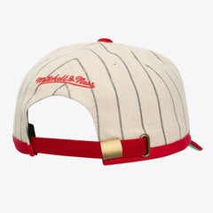 Cincinnati Reds Mitchell & Ness Unisex Vintage Ground Melton Wool Pinstripe Adjustable Hat Near Me