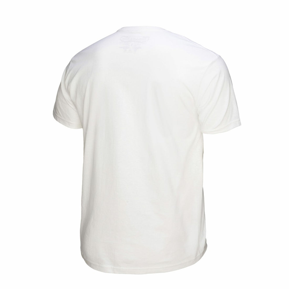 Dallas Cowboys Women's Logo Rise Boyfriend T-Shirt - White - Mitchell & Ness