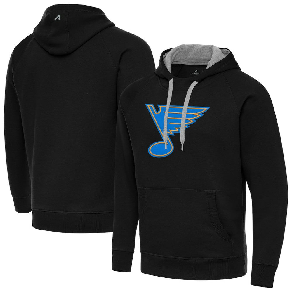 St. Louis Blues Antigua Victory Pullover Hoodie - Black | NHL on sale