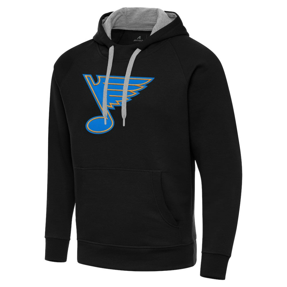 St. Louis Blues Antigua Victory Pullover Hoodie - Black | NHL on sale