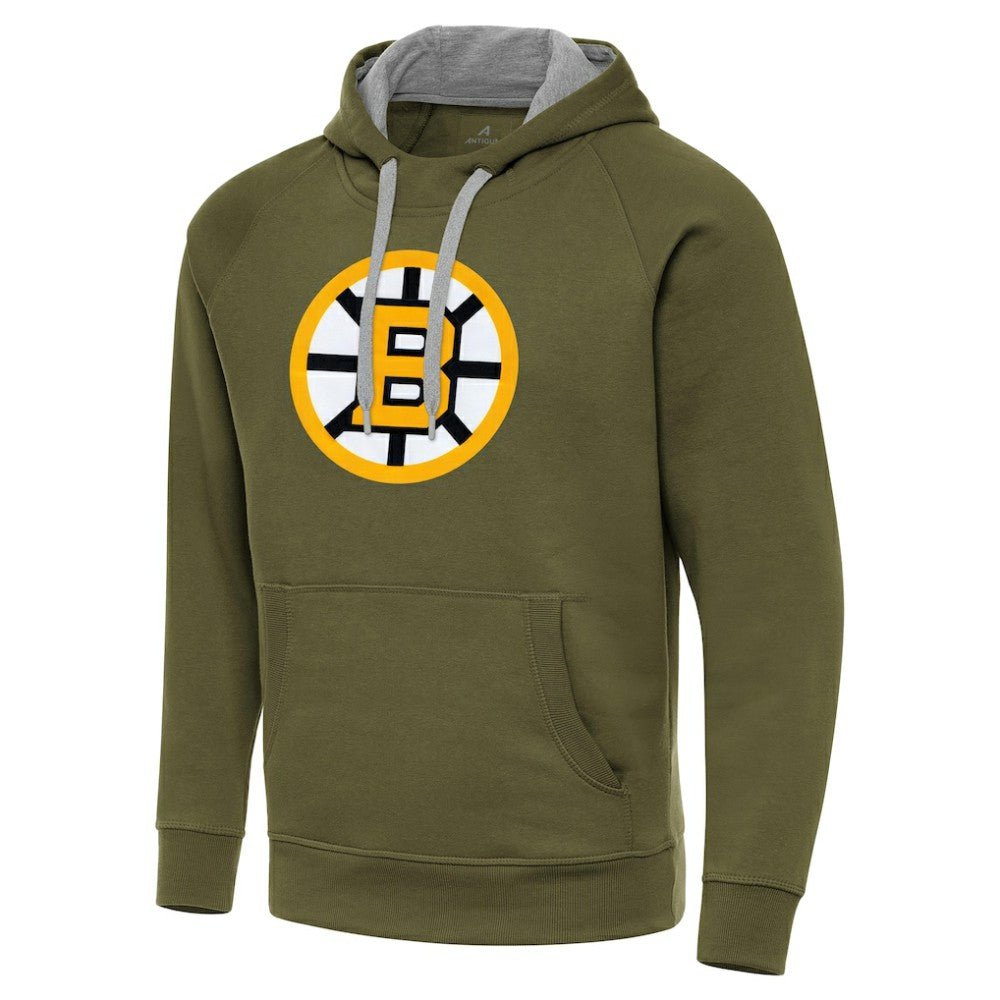 Boston Bruins Antigua Victory Pullover Hoodie - Olive | NHL discount