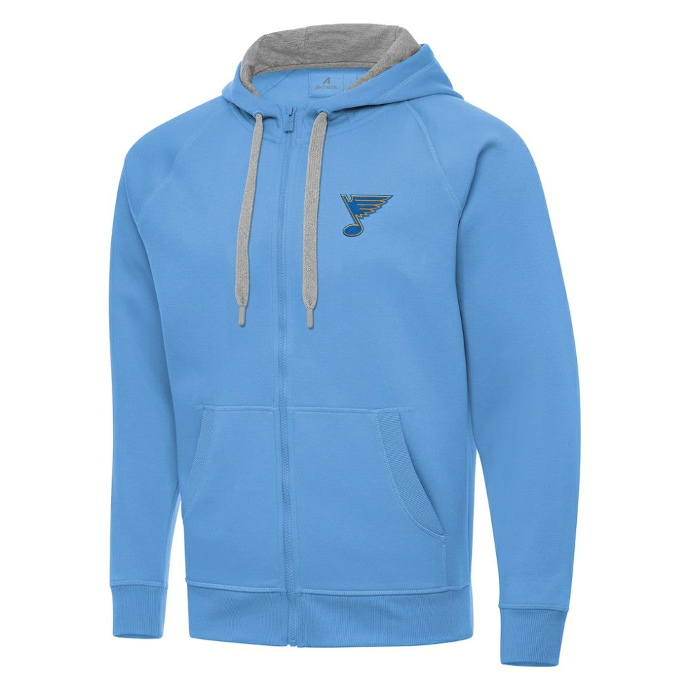 St. Louis Blues Antigua Victory Full-Zip Hoodie - Blue | NHL Lifestyle