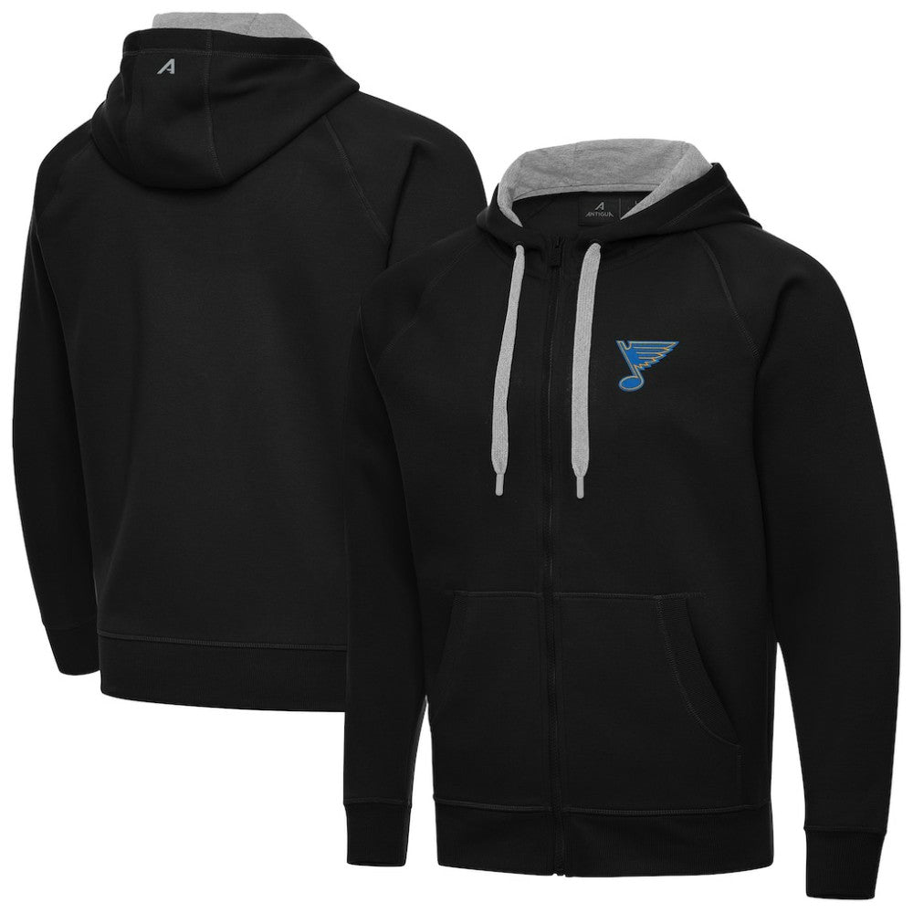 St. Louis Blues Antigua Victory Full-Zip Hoodie - Black | NHL on sale