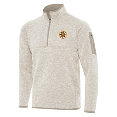 Boston Bruins Antigua Fortune Quarter-Zip Pullover Jacket - Oatmeal | NHL online