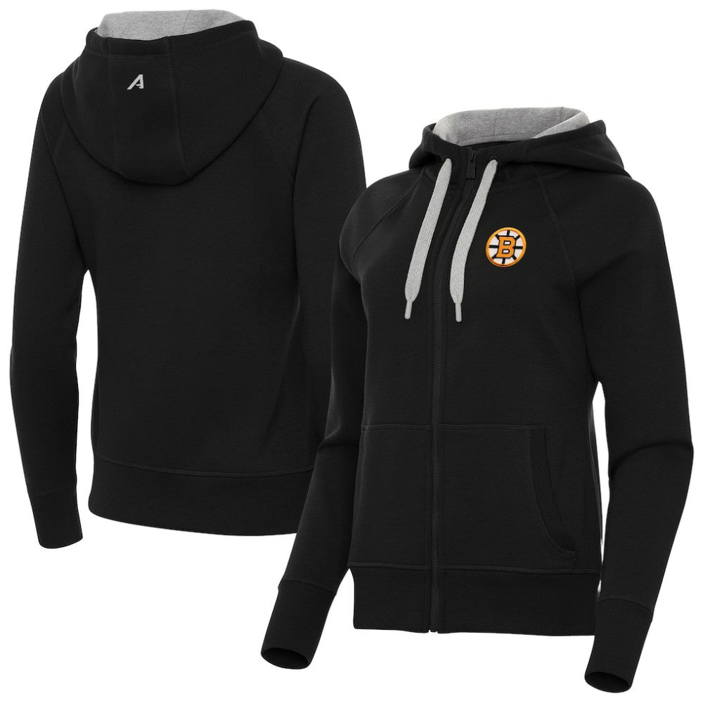 Boston Bruins Antigua Women's Victory Full-Zip Hoodie - Black | NHL discount