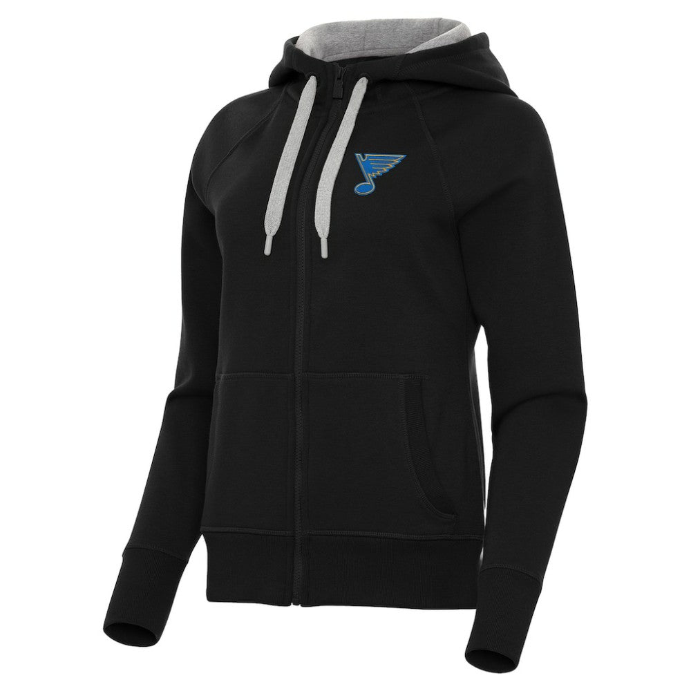 St. Louis Blues Antigua Women's Victory Full-Zip Hoodie - Black | NHL on sale