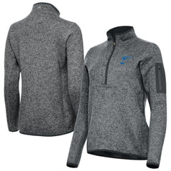 St. Louis Blues Antigua Women's Fortune Half-Zip Pullover - Heather Black | NHL Clearance