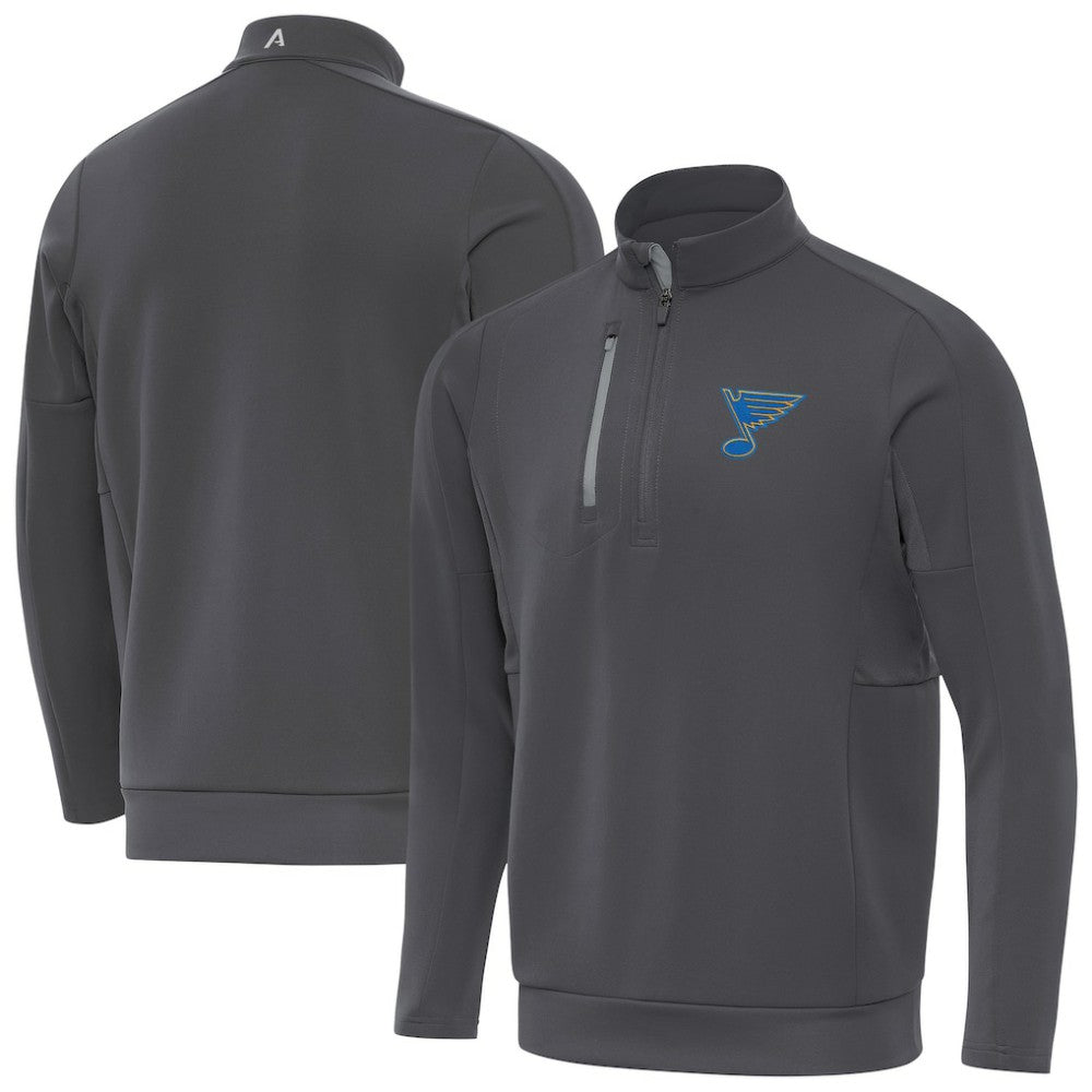 St. Louis Blues Antigua Generation Quarter-Zip Pullover Top - Pewter | NHL discount