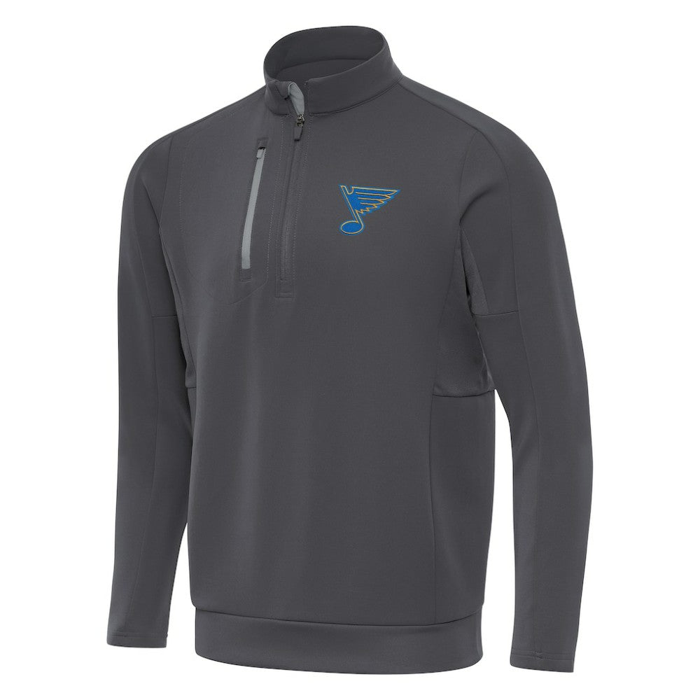 St. Louis Blues Antigua Generation Quarter-Zip Pullover Top - Pewter | NHL discount