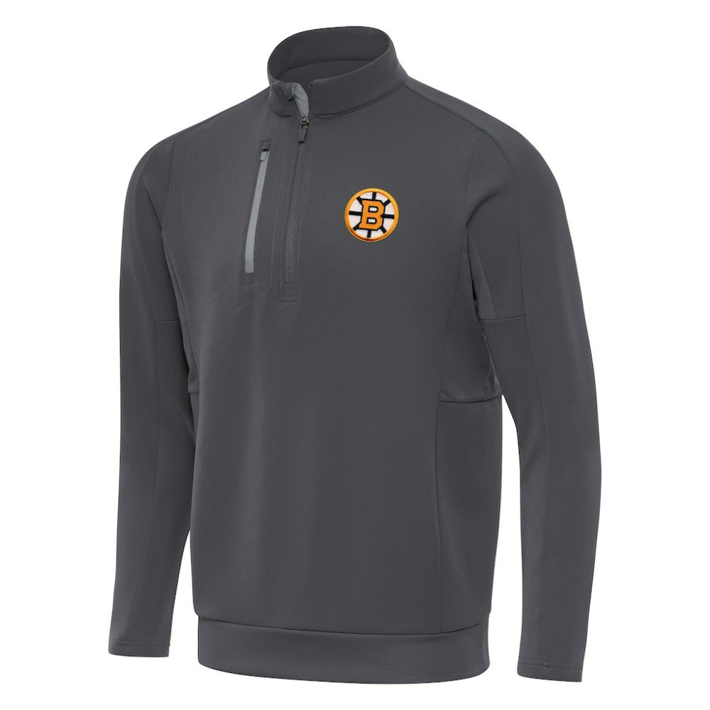 Boston Bruins Antigua Generation Quarter-Zip Pullover Top - Pewter | NHL discount