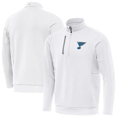 St. Louis Blues Antigua Generation Quarter-Zip Pullover Top - White | NHL online
