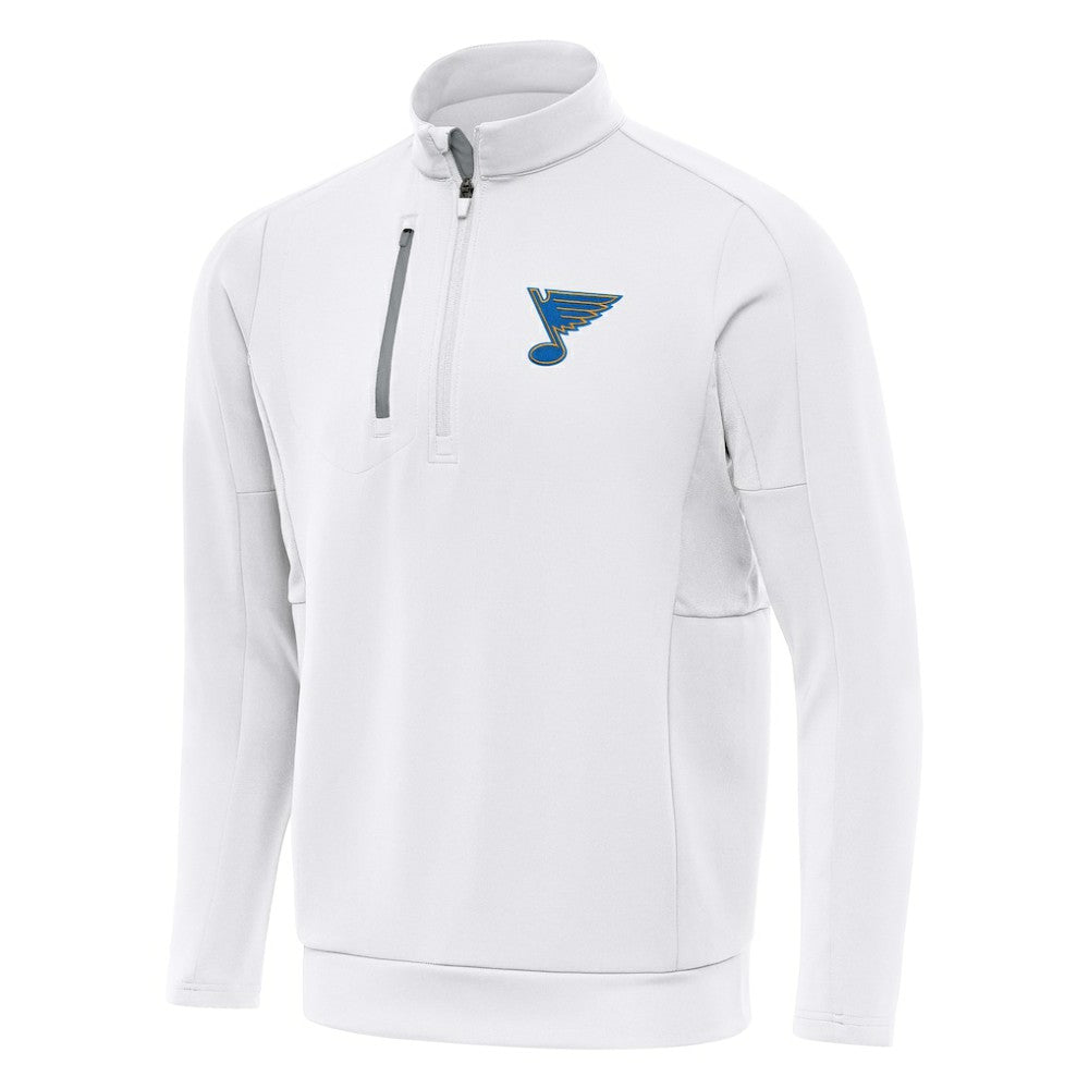 St. Louis Blues Antigua Generation Quarter-Zip Pullover Top - White | NHL online