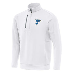 St. Louis Blues Antigua Generation Quarter-Zip Pullover Top - White | NHL online