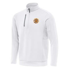 Boston Bruins Antigua Generation Quarter-Zip Pullover Top - White | NHL Clearance