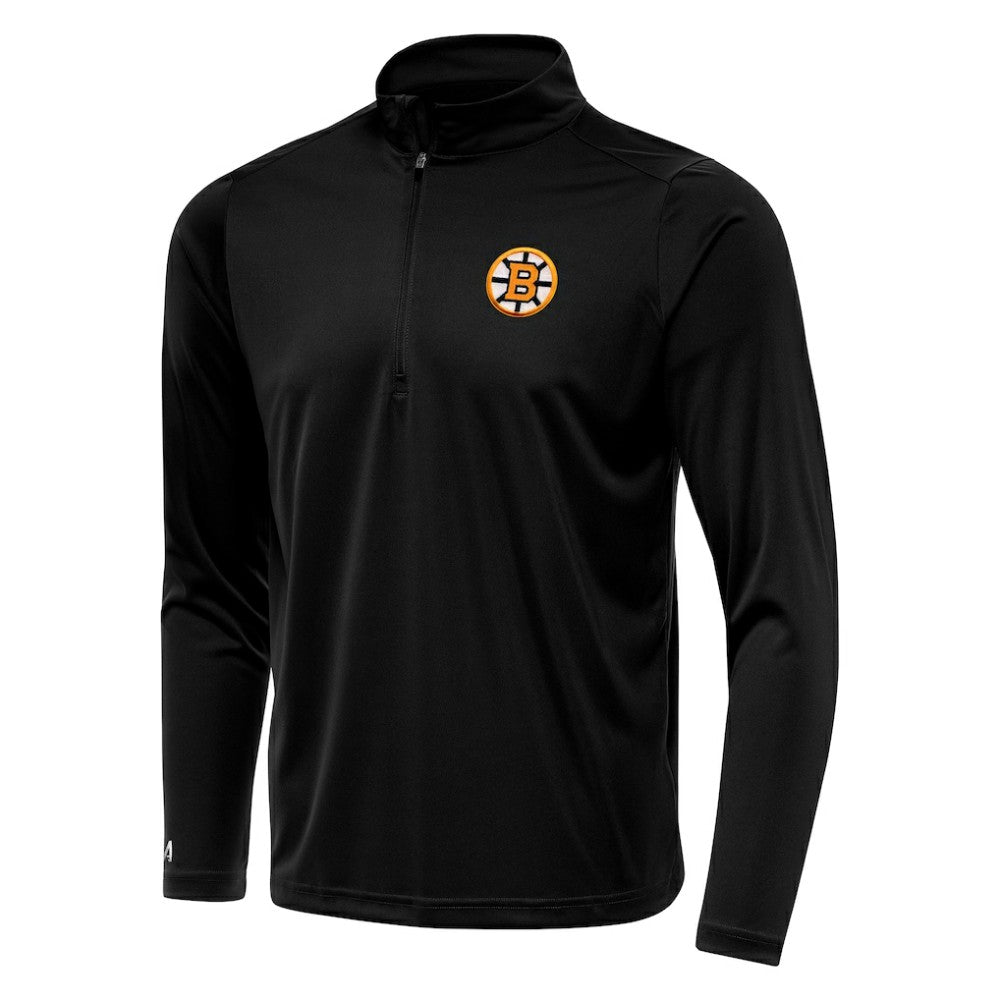 Boston Bruins Antigua Tribute Lightweight Quarter-Zip Pullover - Black | NHL on sale