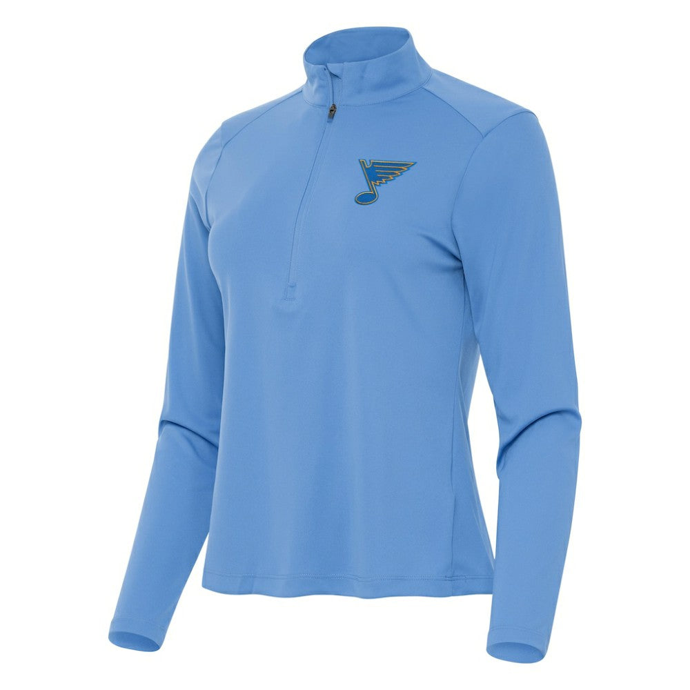 St. Louis Blues Antigua Women's Tribute Half-Zip Pullover - Blue | NHL near me