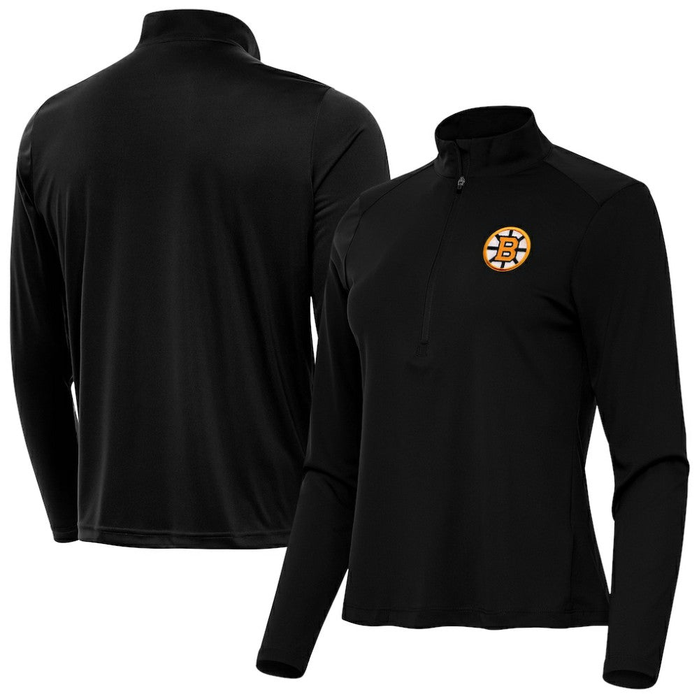 Boston Bruins Antigua Women's Tribute Half-Zip Pullover - Black | NHL near me