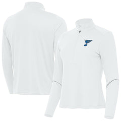 St. Louis Blues Antigua Women's Tribute Half-Zip Pullover - White | NHL sale