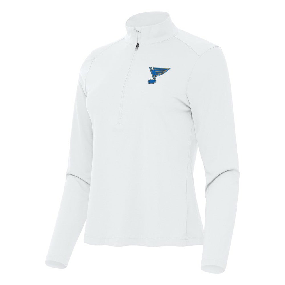 St. Louis Blues Antigua Women's Tribute Half-Zip Pullover - White | NHL sale