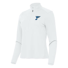 St. Louis Blues Antigua Women's Tribute Half-Zip Pullover - White | NHL sale