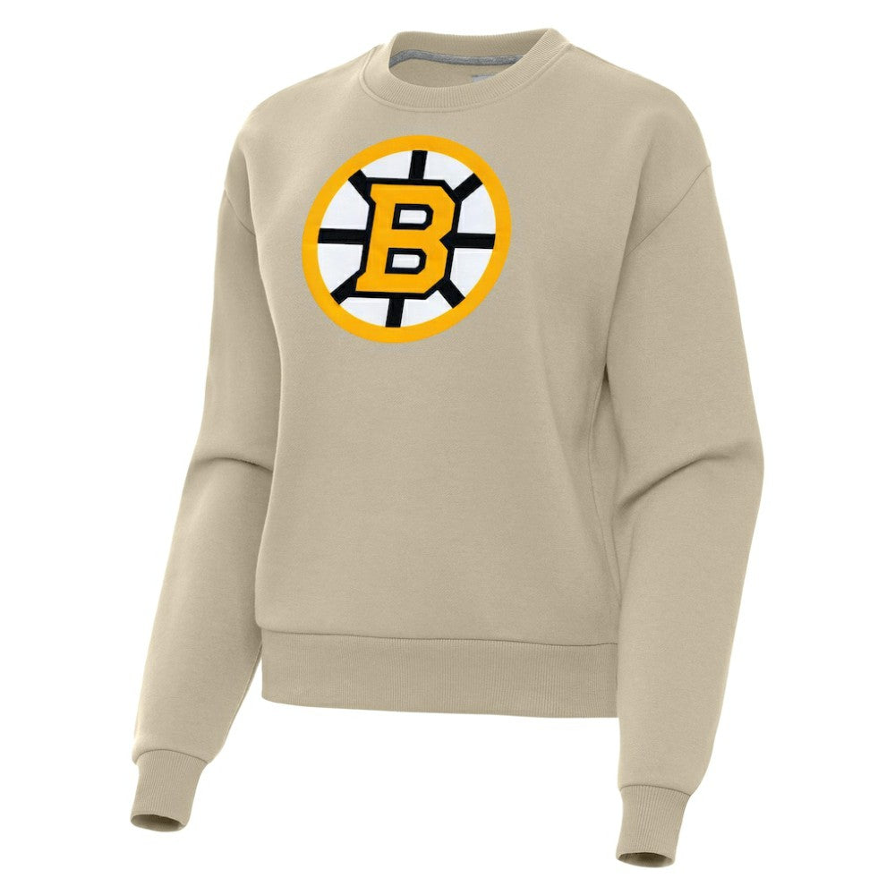 Boston Bruins Antigua Women's Victory Pullover Sweatshirt - Khaki | NHL on sale