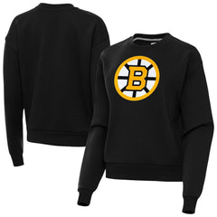 Boston Bruins Antigua Women's Victory Pullover Sweatshirt - Black | NHL near me