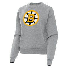 Boston Bruins Antigua Women's Victory Pullover Sweatshirt - Heather Gray | NHL Clearance
